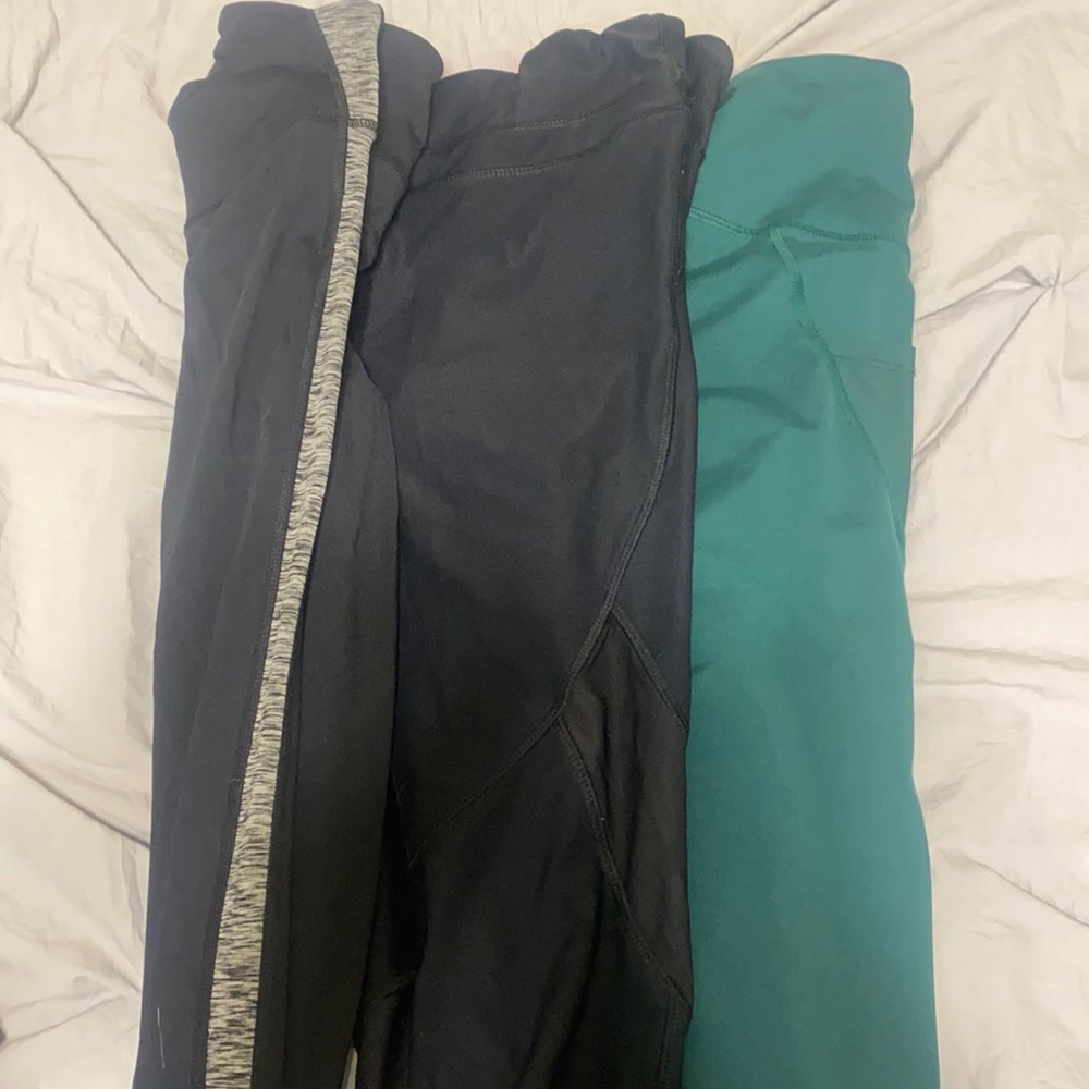 Black and green leggings bundle